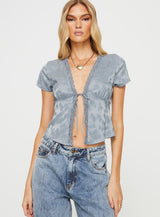 Hunton Short Sleeve Top Blue