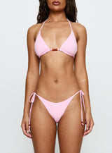 Nevaeh Beaded Triangle Bikini Top Pink