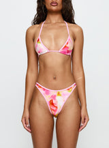 Sandbar Triangle Bikini Top Pink Floral