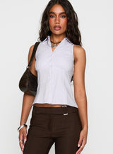 Mark On Me Sleeveless Top Purple Stripe