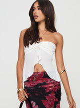 Coleson Strapless Top White