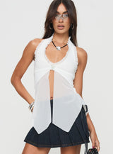 Butterflies Galore Top White