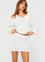 Zetna Knit Set White
