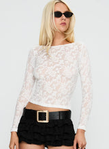 Martine Sheer Top White
