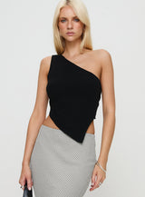 Harford One Shoulder Top Black