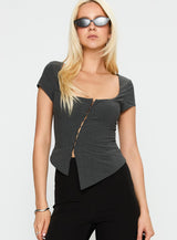 Memory Bliss Asymmetrical Top Grey