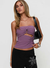 Reckless Abandon Strapless Top Mauve
