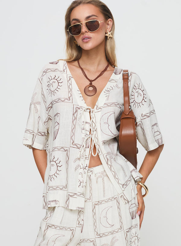 Sun Dream Shirt Cream / Multi
