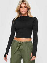 Crussi Long Sleeve Top Black