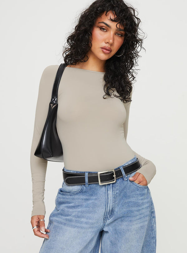 Gatewood Long Sleeve Bodysuit Grey