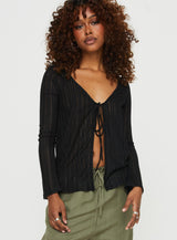 Hilder Long Sleeve Top Black