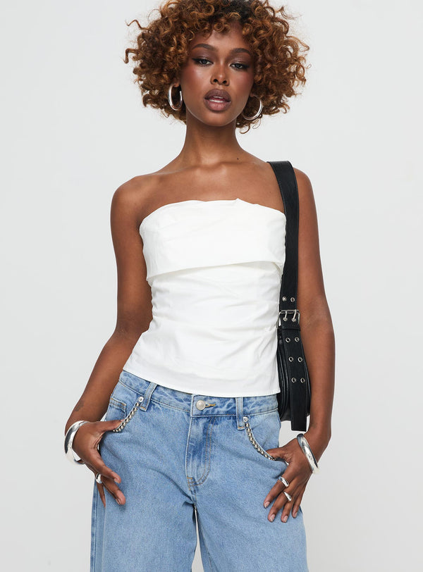Xandria Strapless Top White