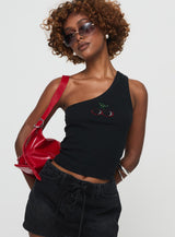 Jase One Shoulder Top Black