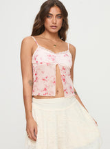 Emrys Top Beige / Red Floral