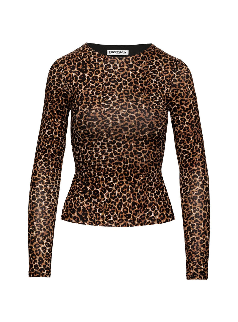Uzo Long Sleeve Top Leopard