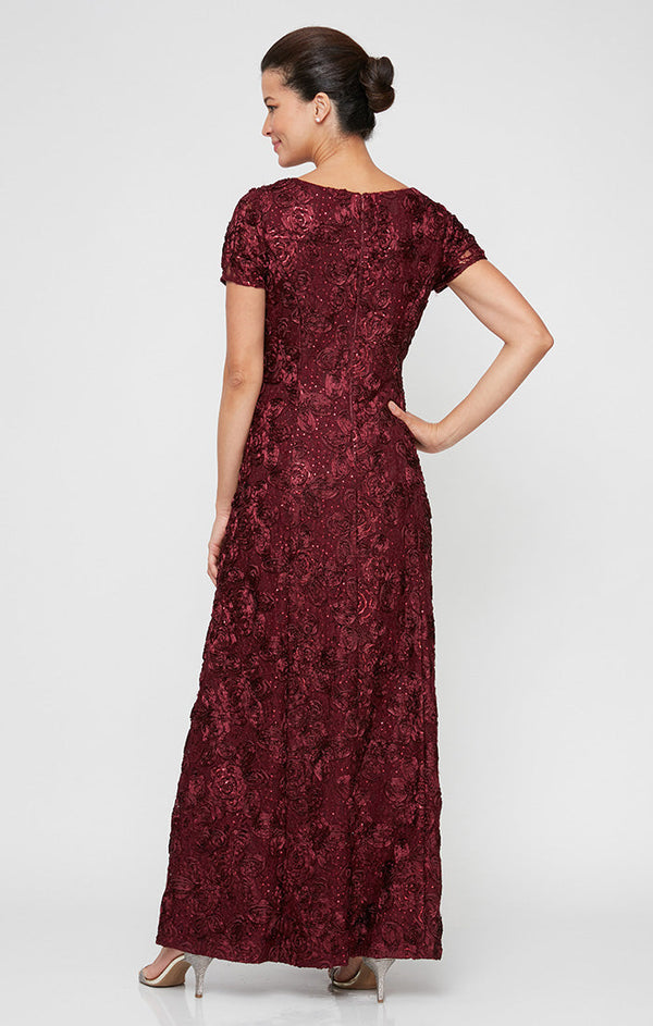 Evelyn Rosette Lace Long Gown