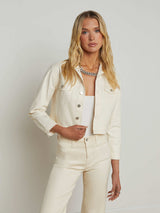 Koda Coated Cropped Denim Jacket