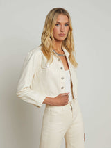 Koda Coated Cropped Denim Jacket