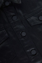 Koda Coated Cropped Denim Jacket