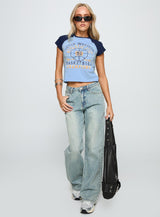 South West Sports Graphic Top Blue