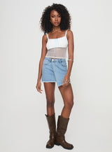 Tadeo Lace Cami Top White