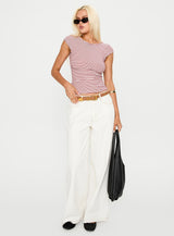 Drives Me Crazy Backless Top Red Stripe