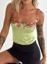 Enchante To Meet You Top Green