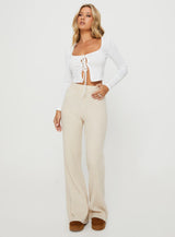 Leveque Long Sleeve Top White