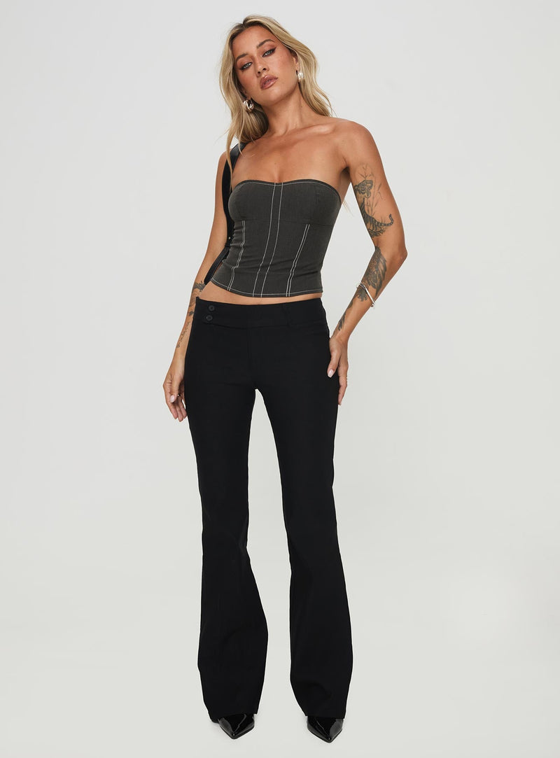 Vacke Strapless Top Grey
