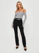 Tullo Off The Shoulder Bodysuit Grey