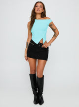 Karre Off The Shoulder Top Aqua