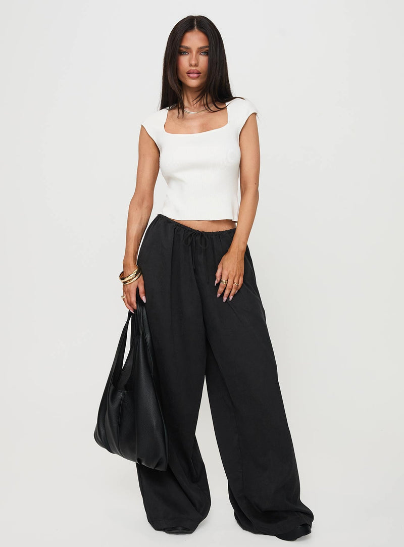Merris Knit Top White