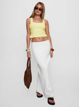 Baseline Square Neck Rib Tank Top Lemon