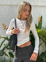Lansen Long Sleeve Top White