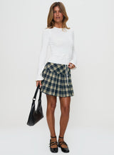 Craving Long Sleeve Tie Detail Top Ivory
