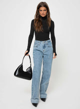 Bayda Long Sleeve Bodysuit Black