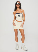 Team Strapless Top Cream