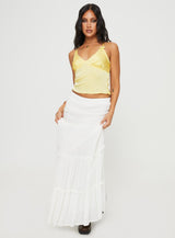 Satina Top Yellow