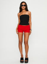 Baseline Strapless Rib Top Black