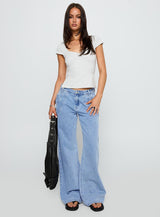 Rehna Short Sleeve Top Grey Marle