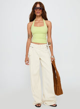 Assumptions Halter Top Sage