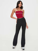 Maidenwell Contrast Top Red