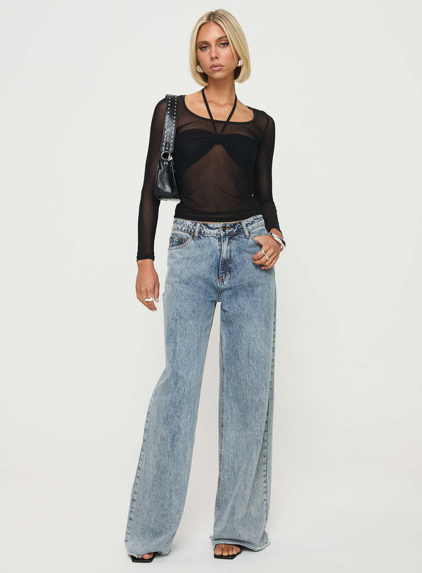 Bowsie Long Sleeve Top Black