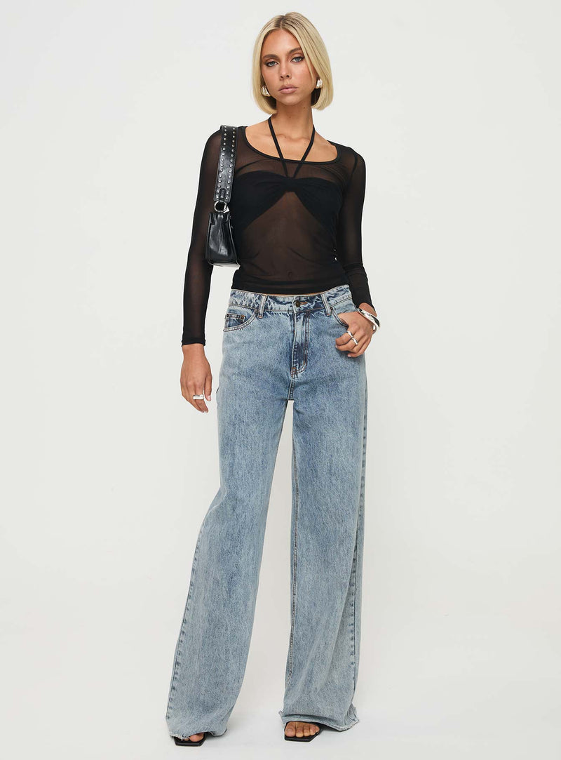Bowsie Long Sleeve Top Black