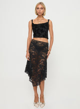 Devore Cami Black Floral