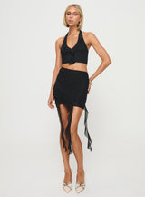 Hathaway Ruffle Set Black
