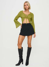 Undone Long Sleeve Top Green