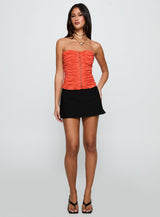 Diamonds Are Forever Strapless Top Orange