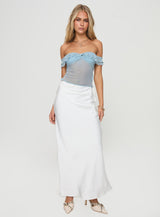 Loire Off Shoulder Top Blue