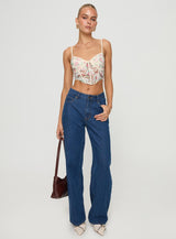 Romania Top Cream / Floral